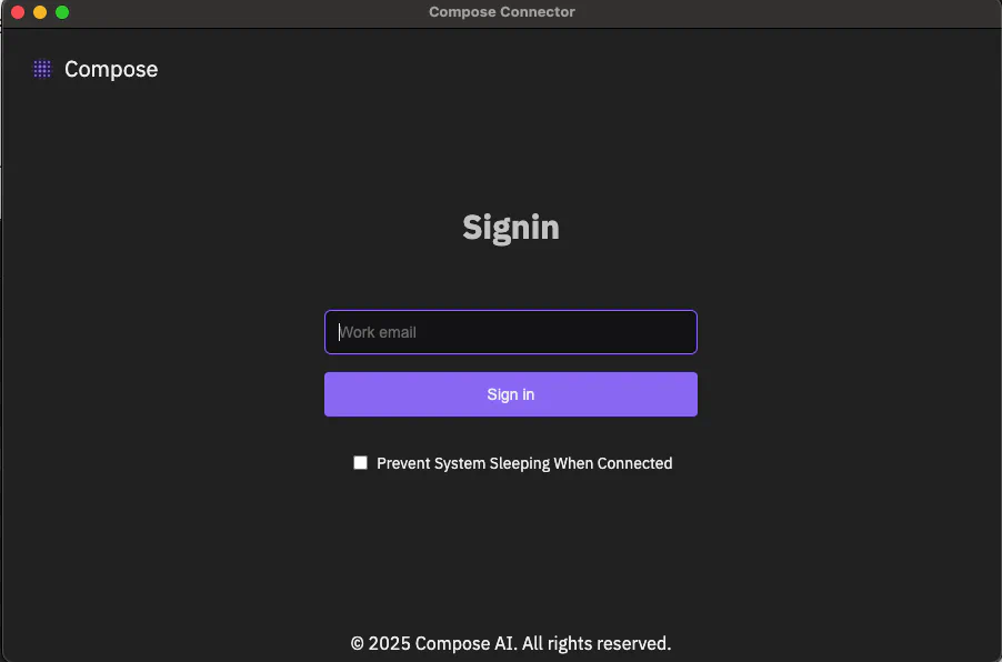 Connector Sign In