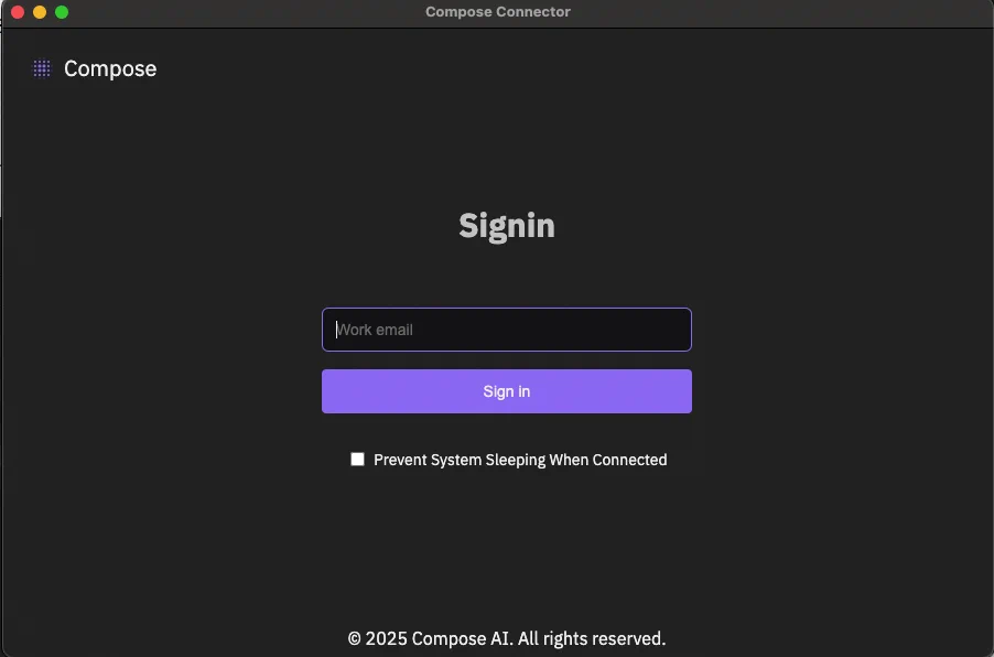 Connector Sign In